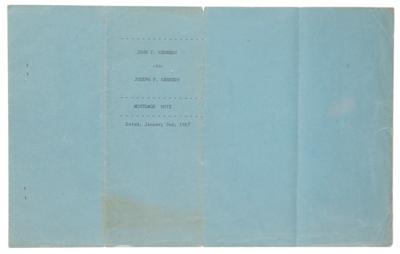 Lot #39 John F. Kennedy 1957 Hyannisport Signed Mortgage Note to Father Joe Sr. - Image 4