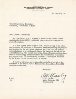 Lot #60 John F. Kennedy 1961 Presidential Inauguration Report - Presented to the Chairman of the Joint Chief of Staff - Image 2