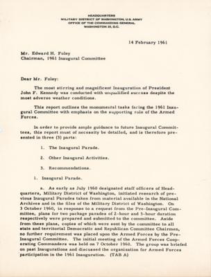 Lot #60 John F. Kennedy 1961 Presidential Inauguration Report - Presented to the Chairman of the Joint Chief of Staff - Image 4