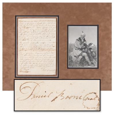 Lot #274 Daniel Boone Autograph Document Signed for Land Bond — 