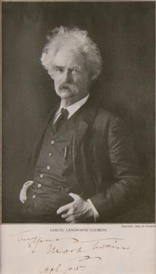 Lot #583 Samuel L. Clemens Signed Photograph as