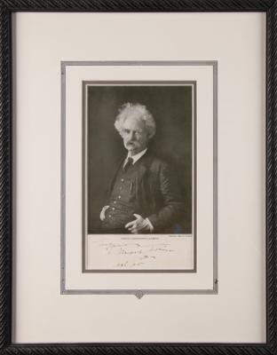 Lot #583 Samuel L. Clemens Signed Photograph as 
