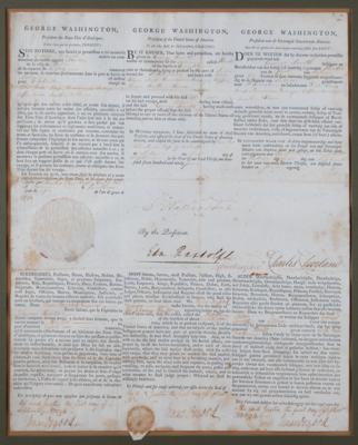 Lot #61 George Washington Document Signed as President - Three-Language Ship's Papers for a Trade Voyage - Image 2