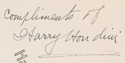 Lot #724 Harry Houdini Signed 'SS Imperator' Program Sheet -A Magical Transatlantic Encounter with Theodore Roosevelt - Image 2