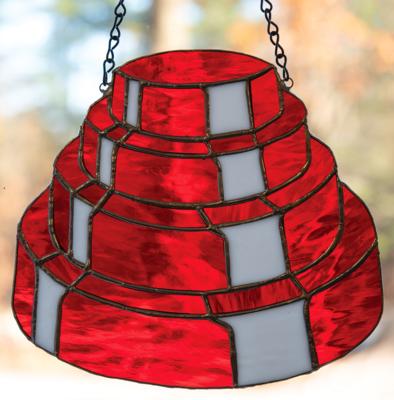Lot #5239 Devo Original 'Energy Dome' Stained Glass Hanging Artwork by Andrew D Gore - Image 1