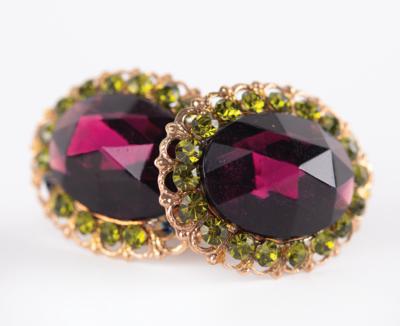Lot #5290 Prince's Purple Rain Cufflinks (Purple and Green) - Image 1