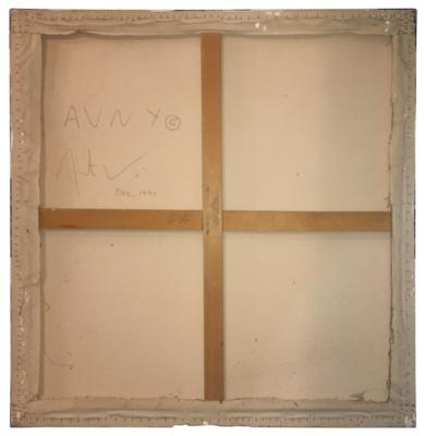 Lot #5202 Arturo Vega Oversized Original Painting - 'Love 1991' (Canvas, 50 x 50) - Image 2
