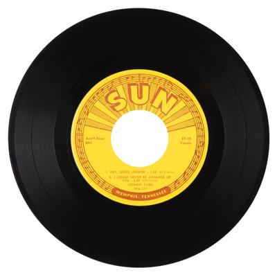 Lot #5136 Johnny Cash Signed 45 RPM Record – 'Johnny Cash Sings Hank Williams' (Sun Records) - Image 5