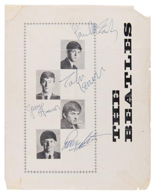 Lot #5006 Beatles Signed Program Page (June 9, 1963) - Obtained at King George?s Hall in Blackburn, Lancashire - Image 1