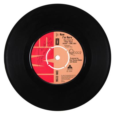 Lot #5116 Freddie Mercury Signed 45 RPM Record - 'Now I'm Here' - Image 2