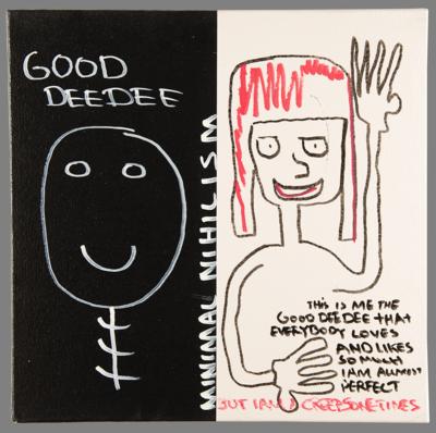 Lot #5201 Dee Dee Ramone Suite of (8) Original Paintings - A Black-and-White Examination of His Bipolar Disorder - Image 3