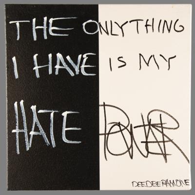 Lot #5201 Dee Dee Ramone Suite of (8) Original Paintings - A Black-and-White Examination of His Bipolar Disorder - Image 6