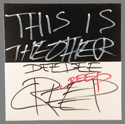 Lot #5201 Dee Dee Ramone Suite of (8) Original Paintings - A Black-and-White Examination of His Bipolar Disorder - Image 7