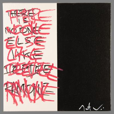 Lot #5201 Dee Dee Ramone Suite of (8) Original Paintings - A Black-and-White Examination of His Bipolar Disorder - Image 10