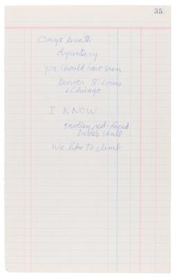 Lot #5102 Jim Morrison Handwritten Poem from '127 Fascination' Box - Image 2