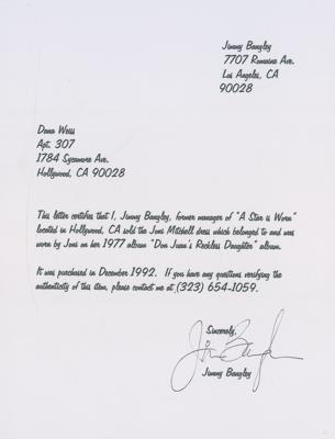 Lot #5141 Joni Mitchell's Personally-Worn Dress from the 'Don Juan's Reckless Daughter' Album Artwork - Image 5