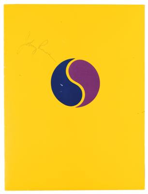 Lot #5222 Ramones Signed Photograph with Sire Records Press Folder and Hampton Beach Club Casino Napkin Signed by Johnny and Dee Dee Ramone - Image 2