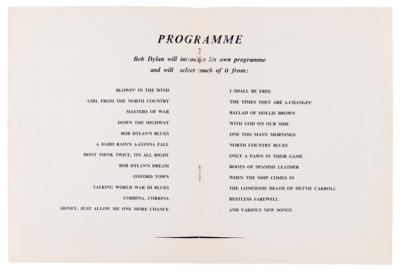 Lot #5063 Bob Dylan Extremely Rare Signed 1964 London Concert Program - His 1st UK Appearance - Image 3