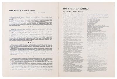 Lot #5063 Bob Dylan Extremely Rare Signed 1964 London Concert Program - His 1st UK Appearance - Image 4