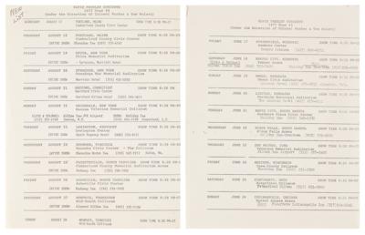 Lot #5130 Elvis Presley: Sound Engineer's Final Tour (and the 'Tour That Never Was') Itineraries and Backstage Pass - Image 3