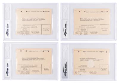 Lot #5123 Louis Armstrong and His All-Stars (4) Documents Signed - Swedish Arrival Cards (1949) - Image 2