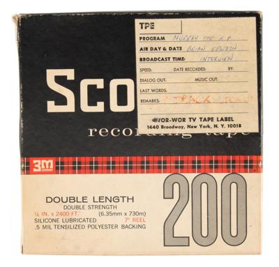 Lot #5035 Brian Epstein and Murray The K Original 1967 Interview Reel-to-Reel Tape - Image 2
