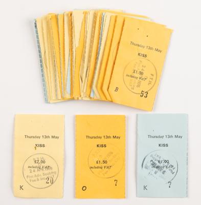 Lot #5185 KISS (86) Concert Ticket Stubs for the