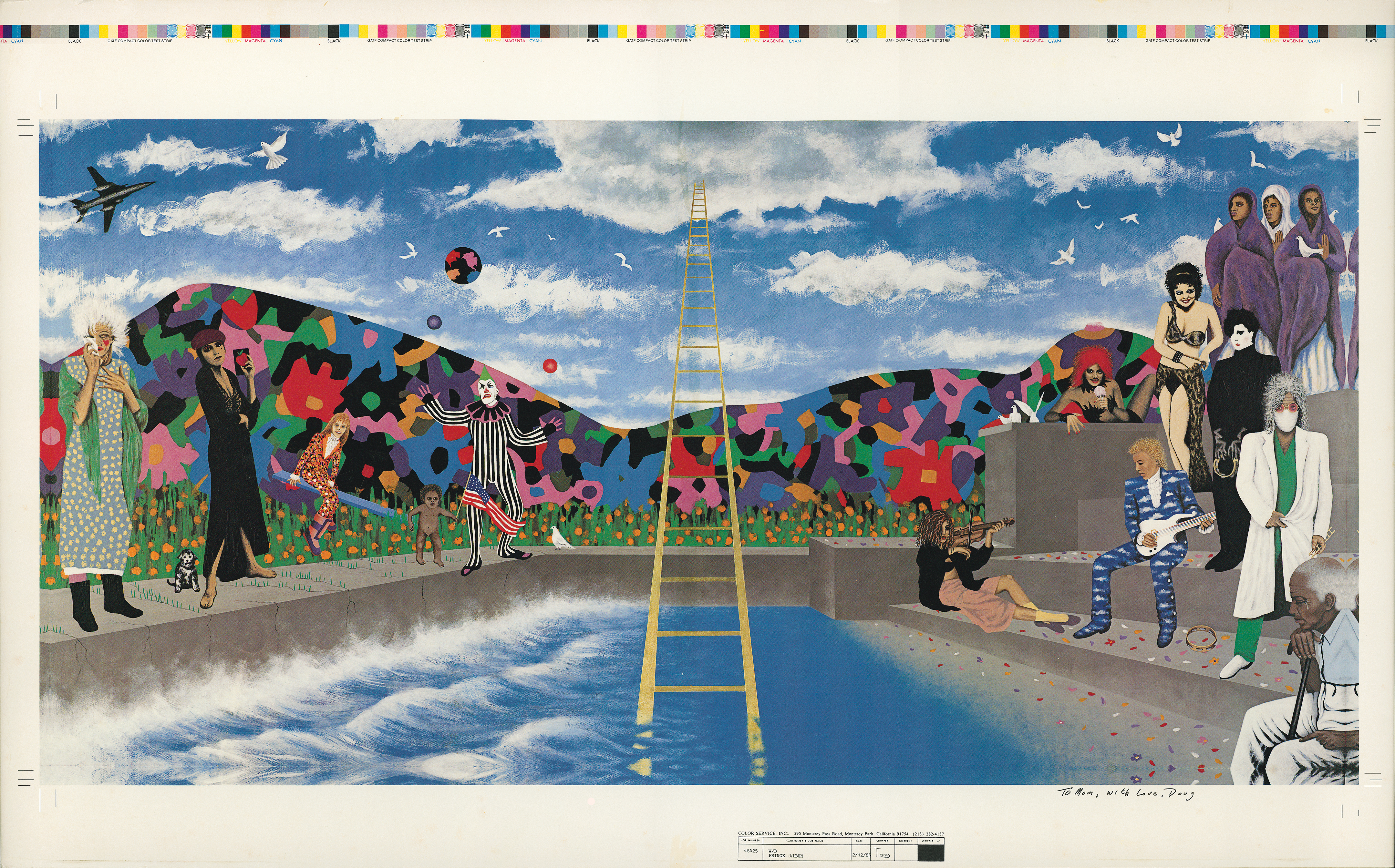 Lot #5298 Prince 'Around the World in a Day' Album Cover Press Proof Print - Image 1