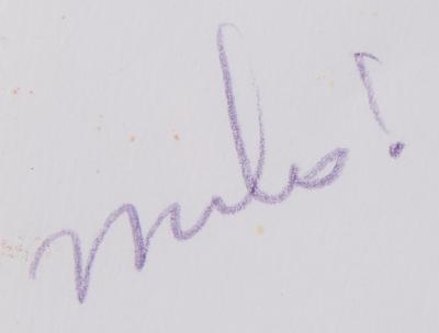 Lot #5119 Miles Davis Signed Original Artwork - 'Dancers' - Image 3