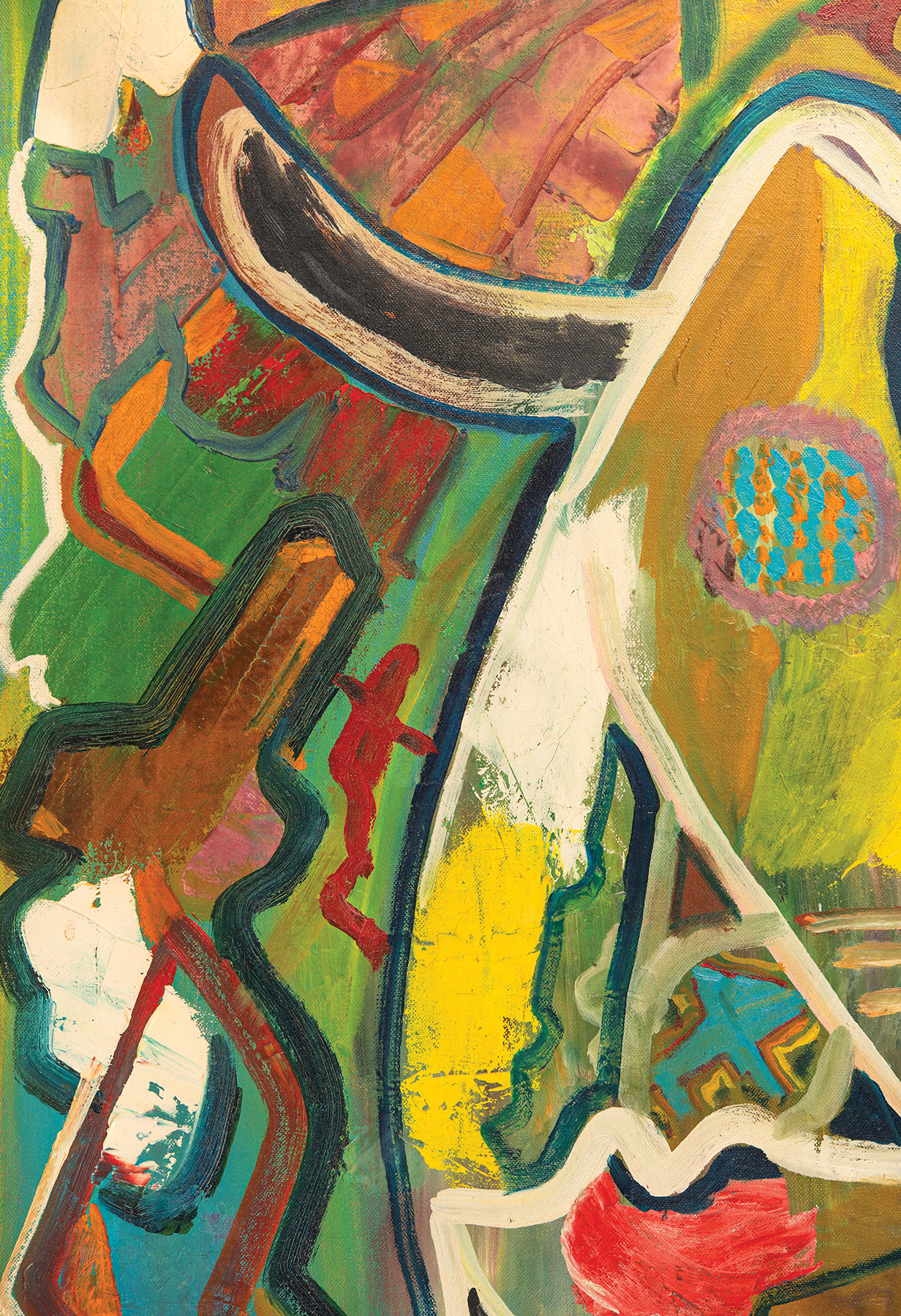 Lot #5062 Bob Dylan Exceedingly Rare Original Abstract Painting (c. 1968) - Image 9