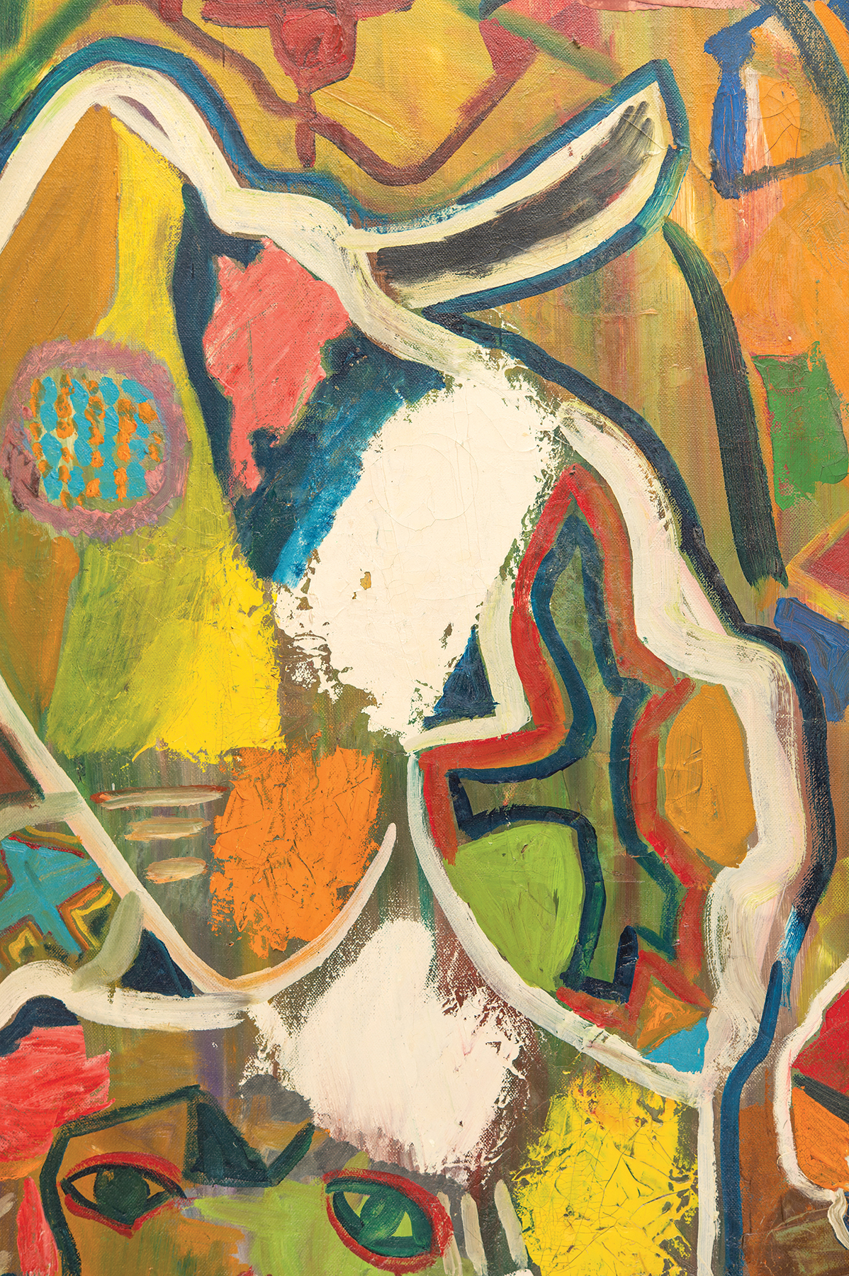 Lot #5062 Bob Dylan Exceedingly Rare Original Abstract Painting (c. 1968) - Image 5