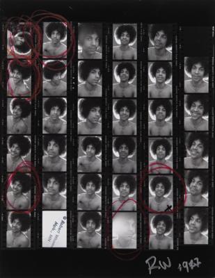 Lot #5275 Prince Original ?Minneapolis 1977? Contact Sheet Proof (Roll 13) - From the Collection of Photographer Robert Whitman - Image 1