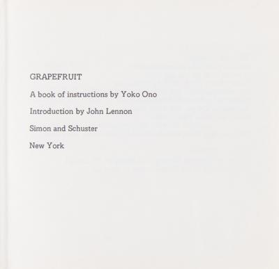 Lot #5019 John Lennon and Yoko Ono Signed Book - Grapefruit - Image 5