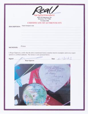 Lot #5277 Prince Autograph Note Signed on 'Soft and Wet' Promotional Single Album - 