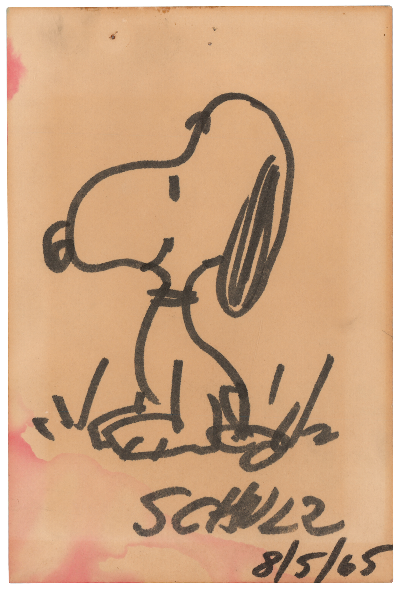 Charles Schulz Signed Sketch of Snoopy | RR Auction