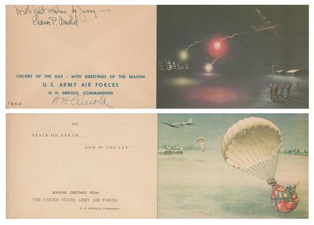 Lot #421 Hap Arnold Signed Christmas Card - Image 1
