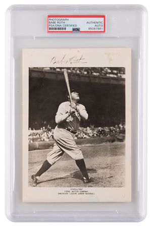 Lot #871 Babe Ruth Signed Photograph - Image 1