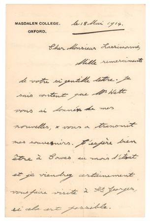 Lot #303 King Edward VIII Autograph Letter Signed - On the State Visit of His Parents, King George V and Queen Mary - Image 1