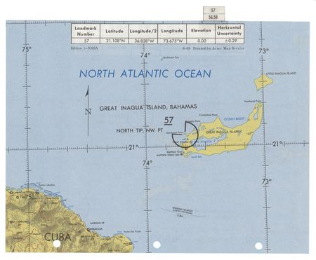 Lot #547 Apollo 9 Landmark Map Checklist Page [Attested as Flown by Richard Garner] - Image 1
