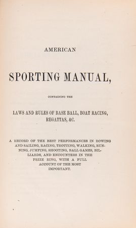 Lot #876 Baseball: The Saloon Keeper's Companion, with Baseball's Championship Code and Standings (1875) Book - Image 6