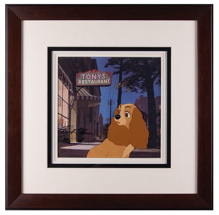 Lot #590 Lady production cel from Lady and the Tramp - Signed by Frank Thomas and Ollie Johnston Production Cel - Image 2