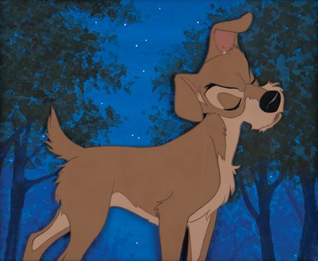 Lot #606 Tramp production cel from Lady and the Tramp - Image 1