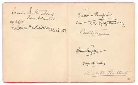 Lot #251 Battenberg Royal Family Signatures - Image 1