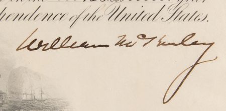 Lot #120 William McKinley Document Signed as President - Appointing a Commander in the Navy - Image 2