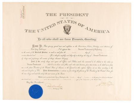 Lot #155 William H. Taft Document Signed as President - Image 1