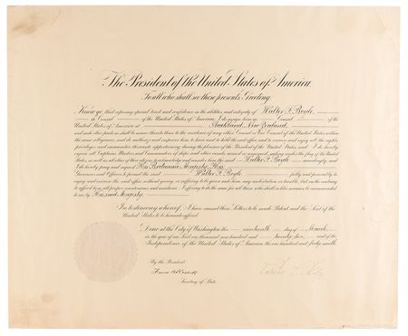 Lot #68 Calvin Coolidge Document Signed as President - Commission for a Consul in New Zealand - Image 1