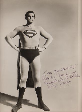 Lot #711 George Reeves Signed Photograph as Superman to his 