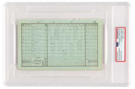 Lot #908 Harry Wright Hand-Filled 1885 Scorecard - Image 1