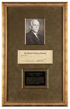 Lot #315 Andrew Mellon Signed Check - Image 1