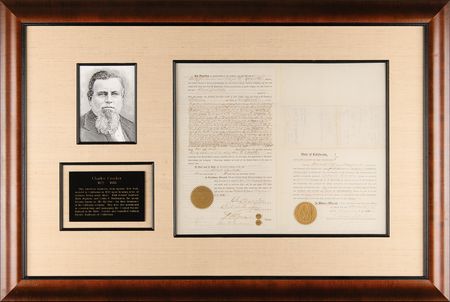 Lot #269 Charles Crocker Document Signed - Image 1